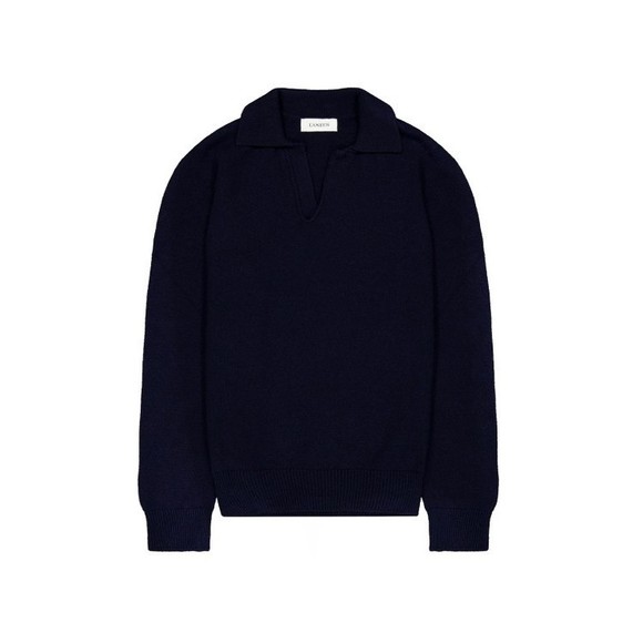 Laneus Relaxed Fit Polo Knitwear In Luxurious Wool-Cashmere Blend - NWT
